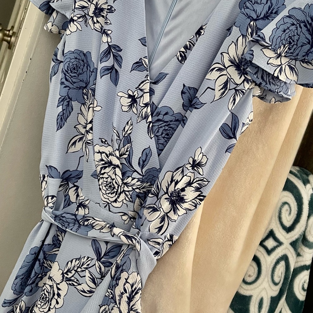 Blue floral dress